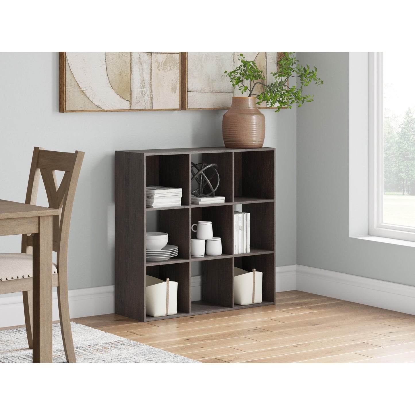 Signature Design by Ashley Piperton EA5514 - 3X3 Nine Cube Organizer - American Furniture of Slidell