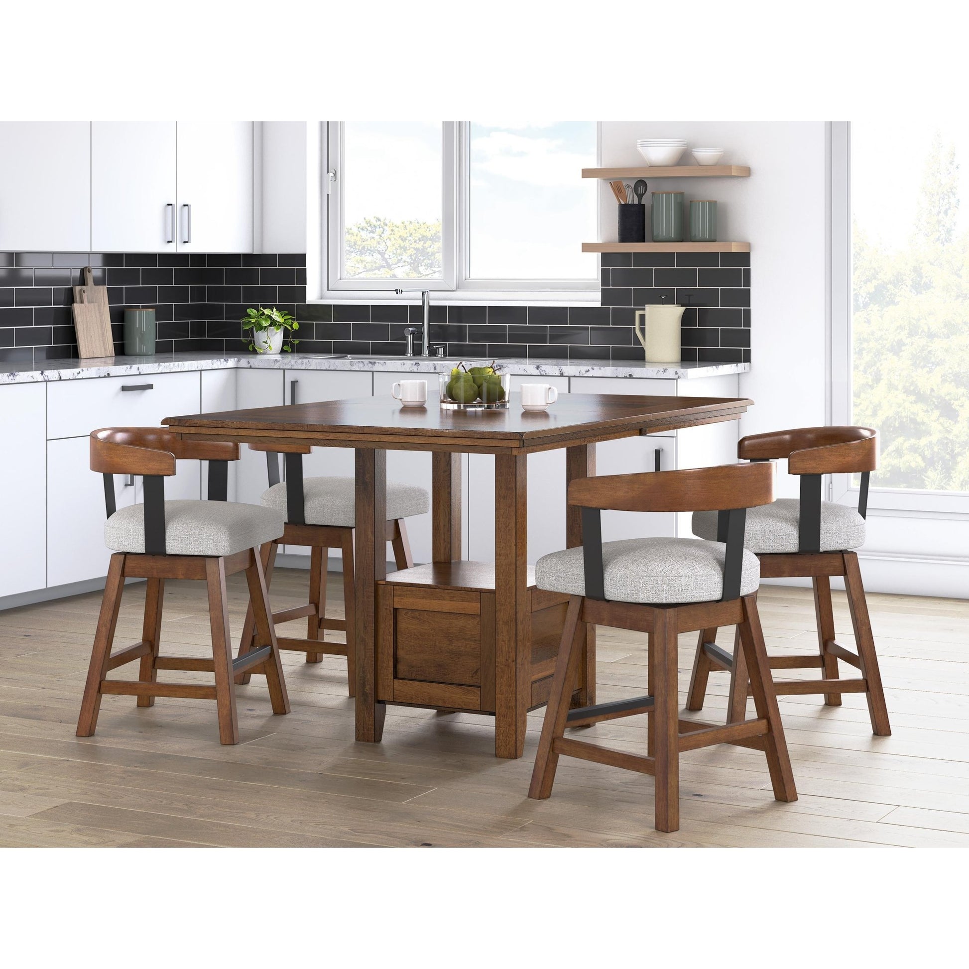 Signature Design by Ashley Ralene D594 - 224 Upholstered Swivel Barstool - American Furniture of Slidell
