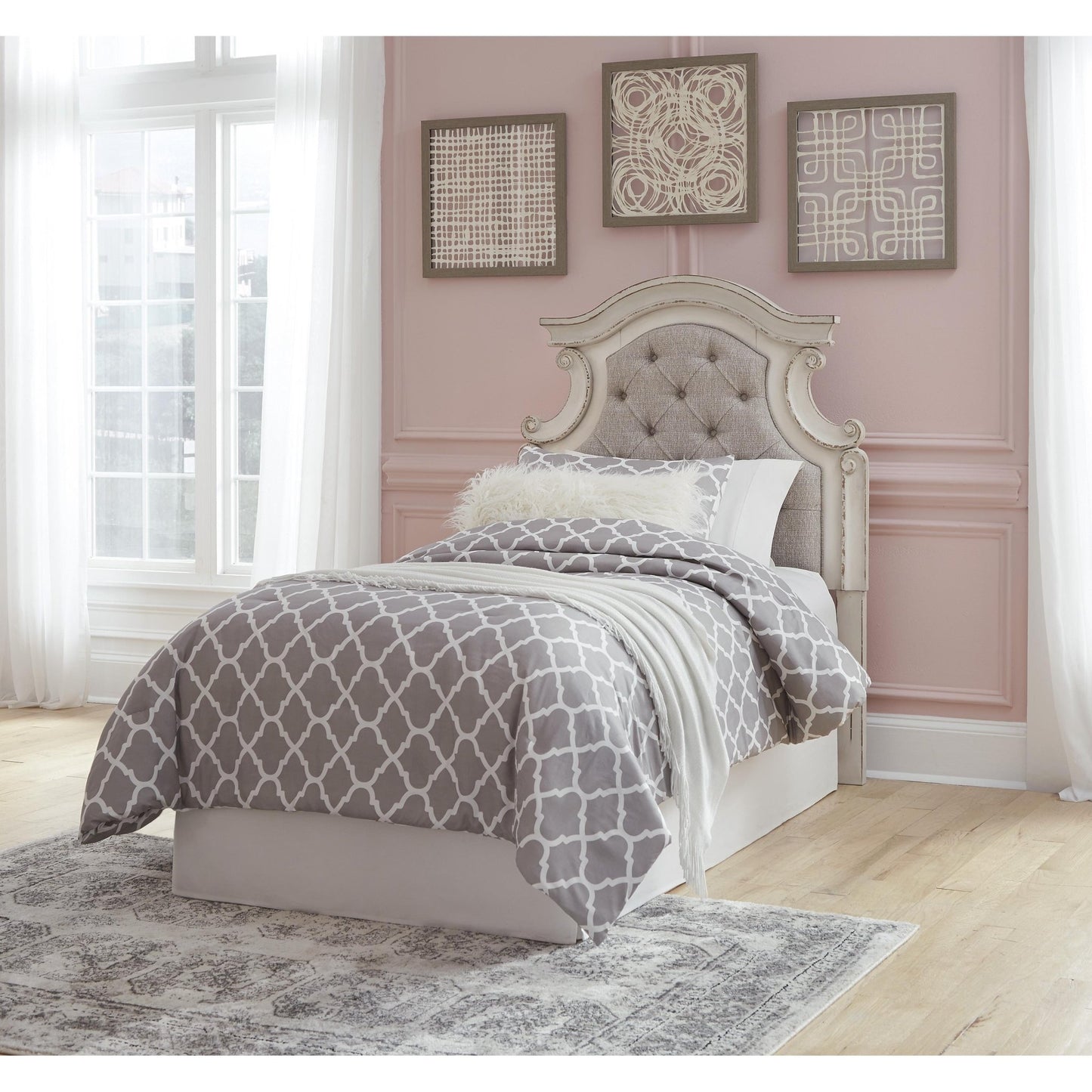 Signature Design by Ashley Realyn B743 - 53 Twin Upholstered Panel Headboard - American Furniture of Slidell
