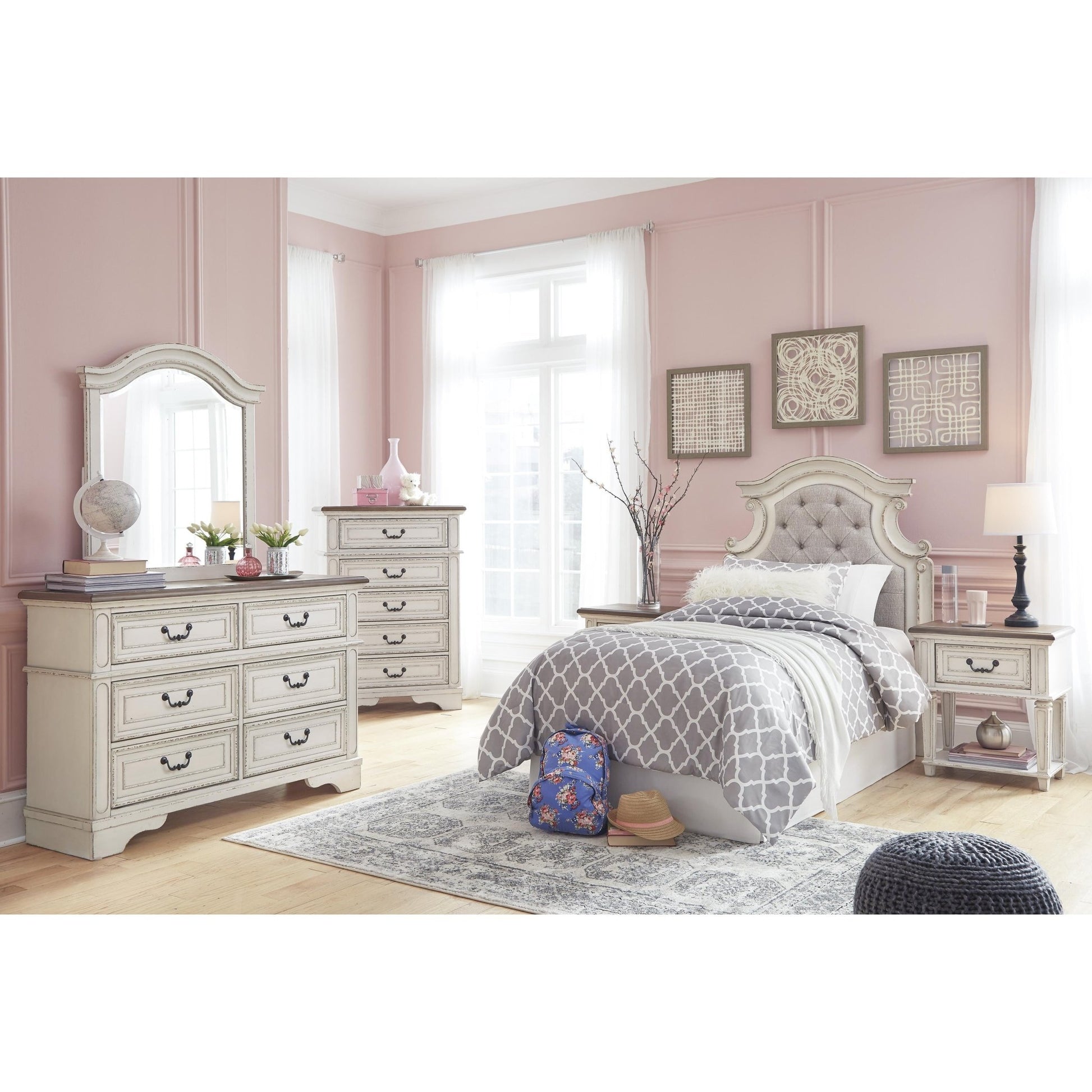 Signature Design by Ashley Realyn B743 - 53 Twin Upholstered Panel Headboard - American Furniture of Slidell