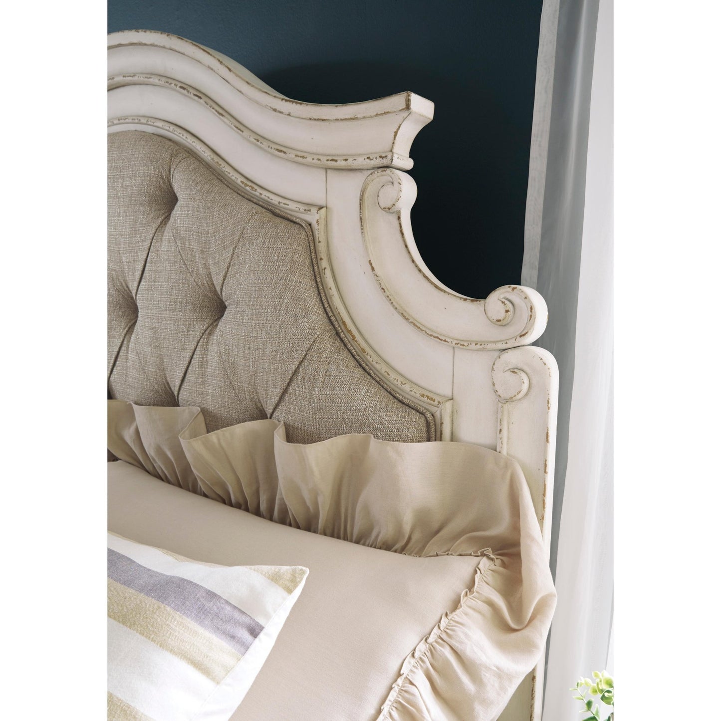 Signature Design by Ashley Realyn B743 - 57 Queen Upholstered Panel Headboard - American Furniture of Slidell