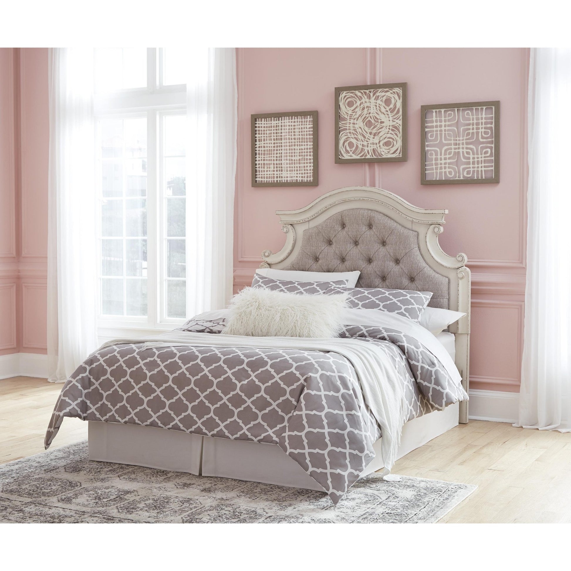 Signature Design by Ashley Realyn B743 - 87 Full Upholstered Panel Headboard - American Furniture of Slidell