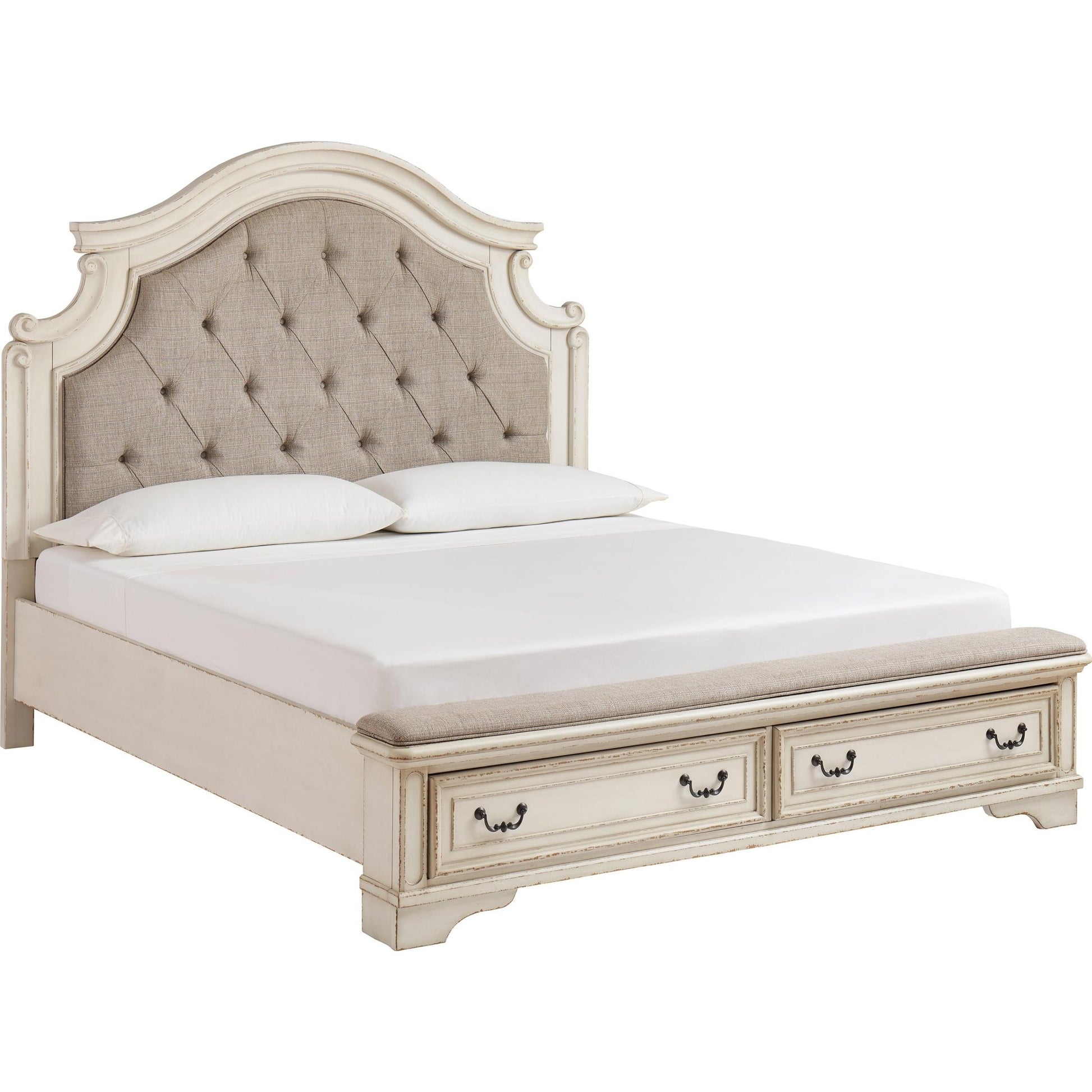 Signature Design by Ashley Realyn B743B33 6 pc King Upholstered Panel Bedroom Set - American Furniture of Slidell