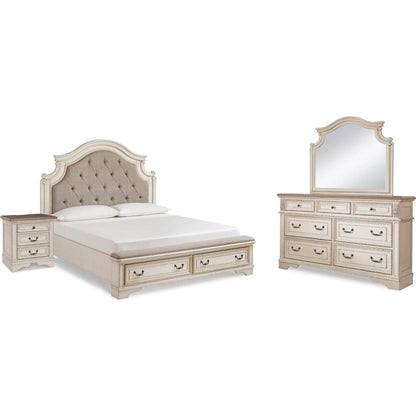 Signature Design by Ashley Realyn B743B33 6 pc King Upholstered Panel Bedroom Set - American Furniture of Slidell