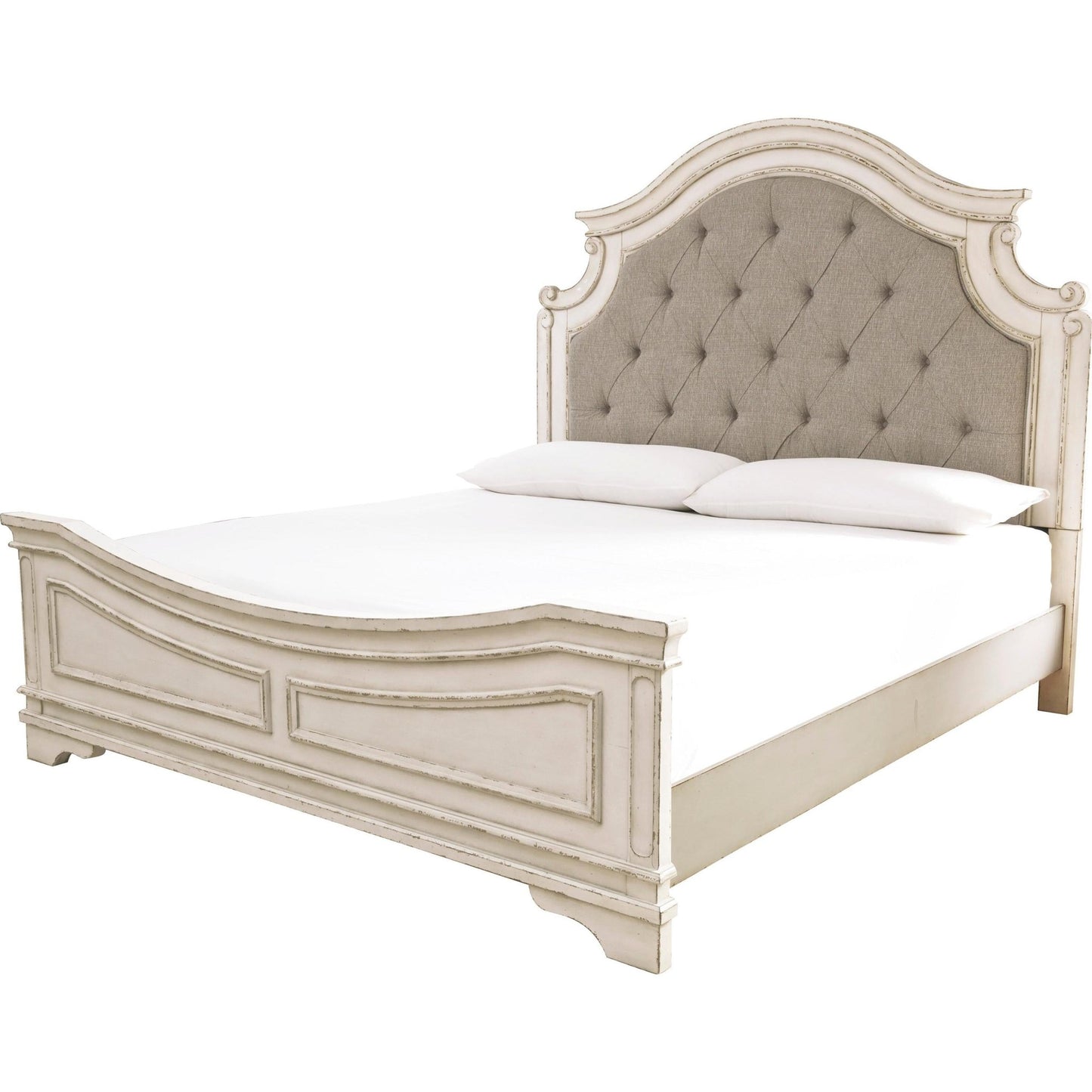 Signature Design by Ashley Realyn B743B48 8 pc King Upholstered Panel Bedroom Set - American Furniture of Slidell