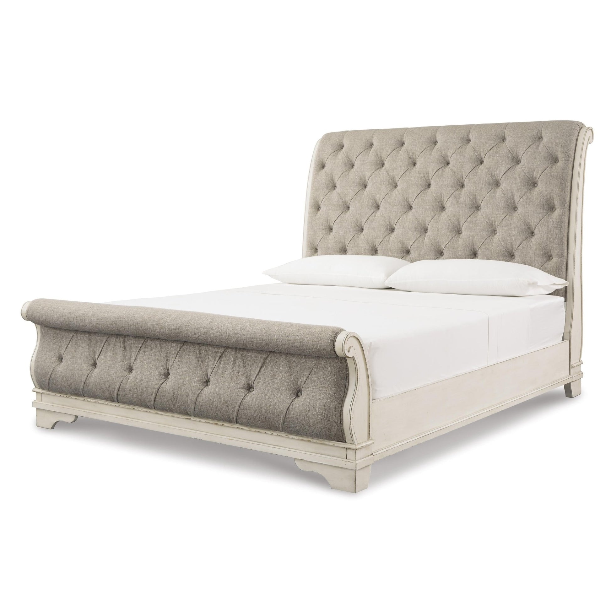 Signature Design by Ashley Realyn B743B65 6 pc King Upholstered Sleigh Bedroom Set - American Furniture of Slidell