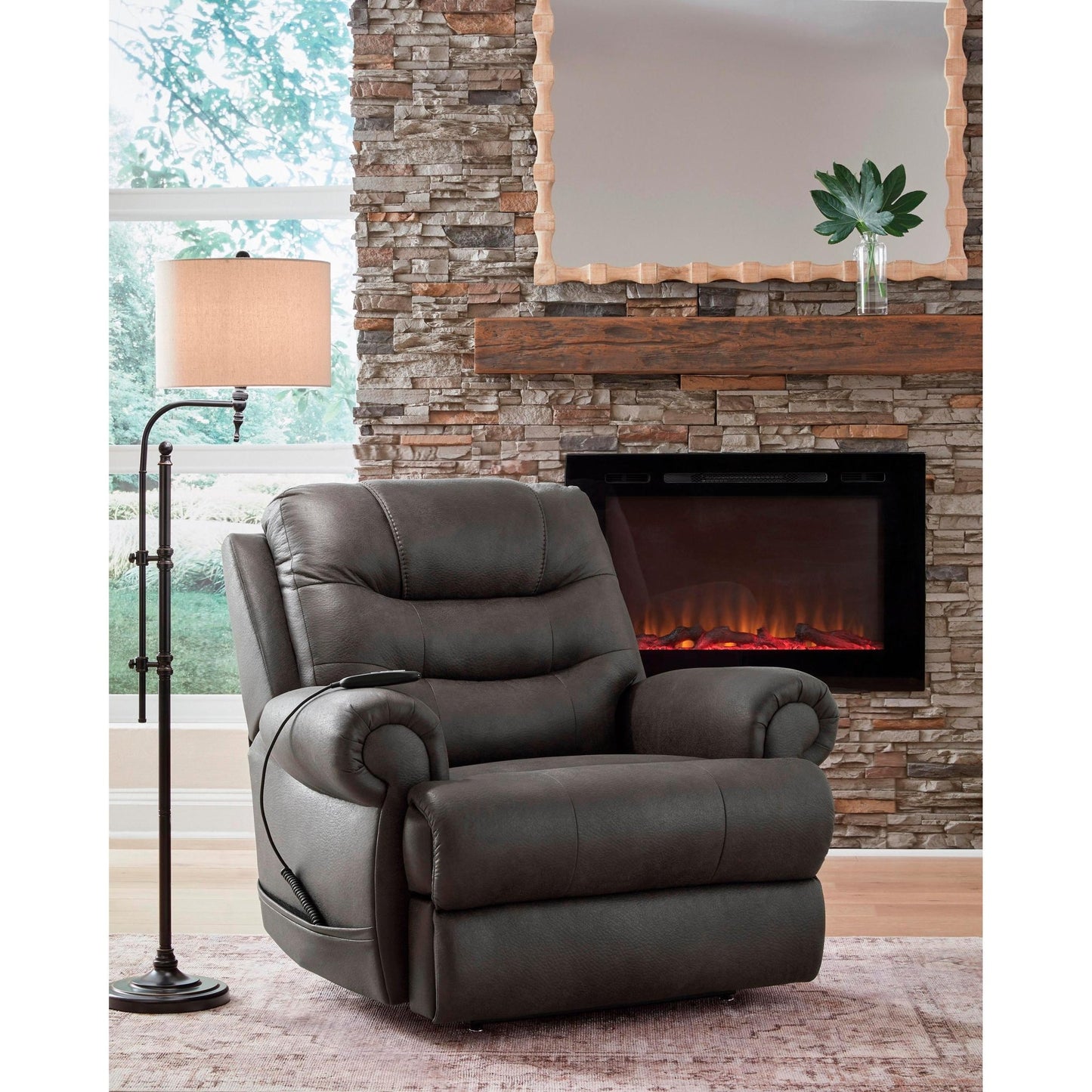 Signature Design by Ashley Revived and Restored Leather Look Lift Chair with Heat PC8240612 - American Furniture of Slidell