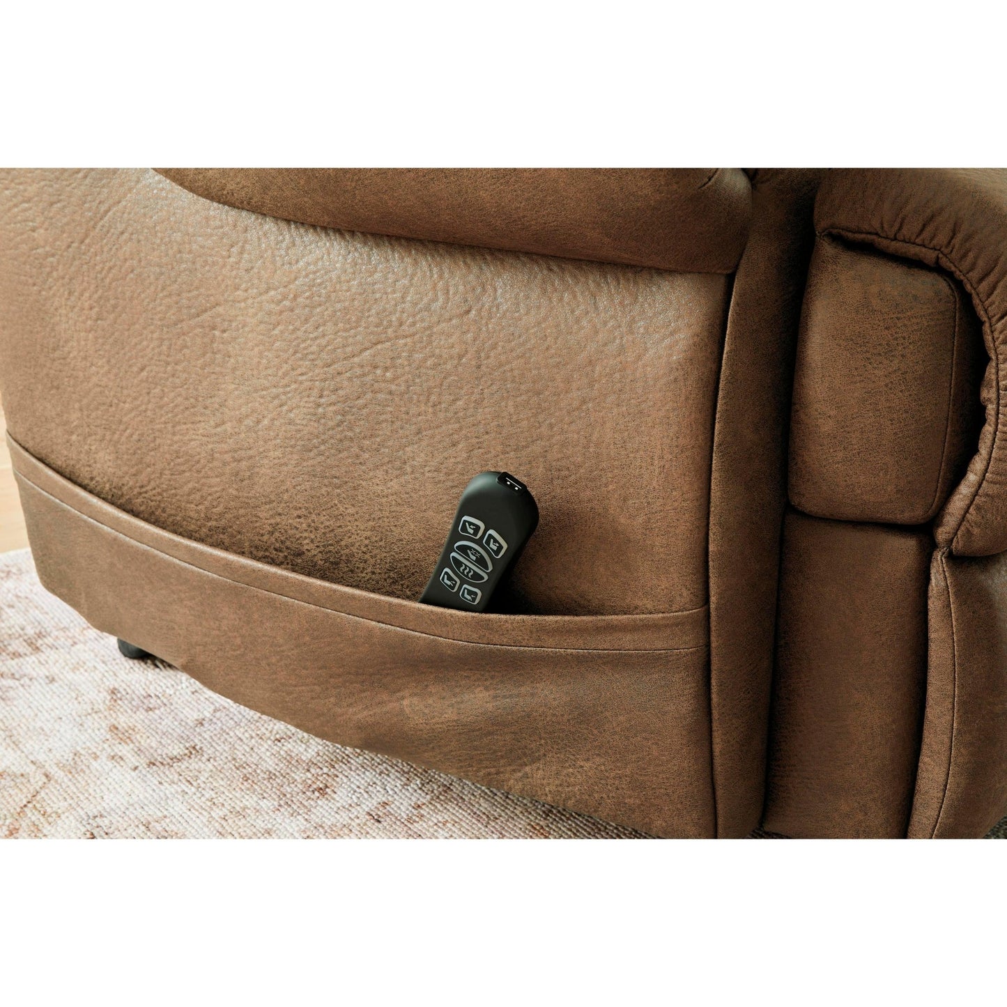 Signature Design by Ashley Revived and Restored Leather Look Lift Chair with Heat PC8240712 - American Furniture of Slidell