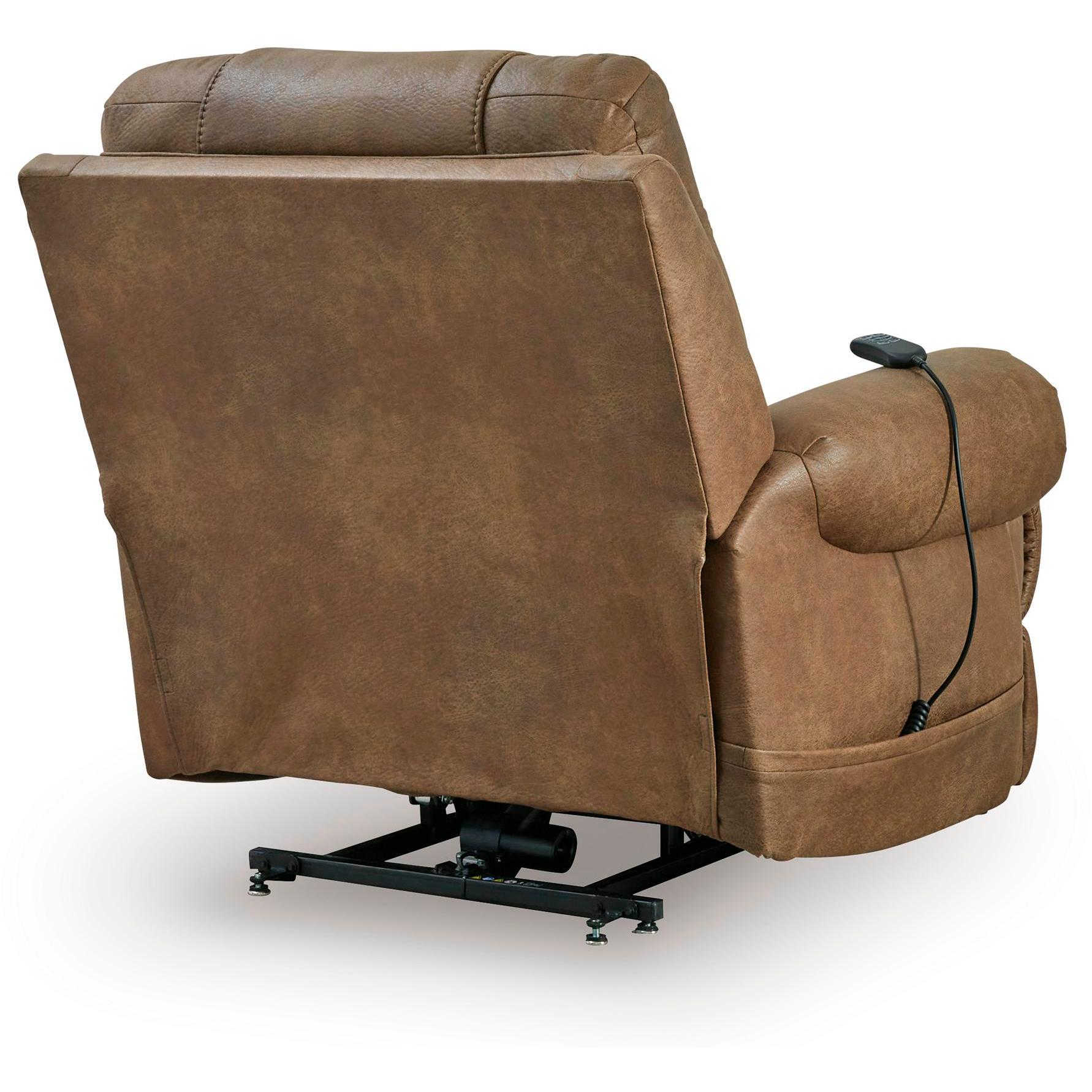 Signature Design by Ashley Revived and Restored Leather Look Lift Chair with Heat PC8240712 - American Furniture of Slidell
