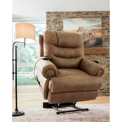 Signature Design by Ashley Revived and Restored Leather Look Lift Chair with Heat PC8240712 - American Furniture of Slidell