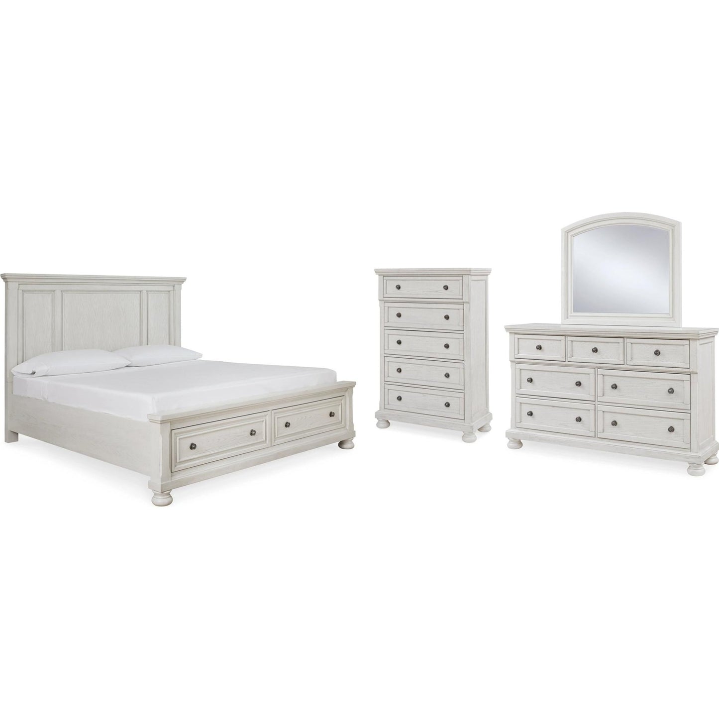 Signature Design by Ashley Robbinsdale B742B27 6 pc Queen Panel Bedroom Set - American Furniture of Slidell