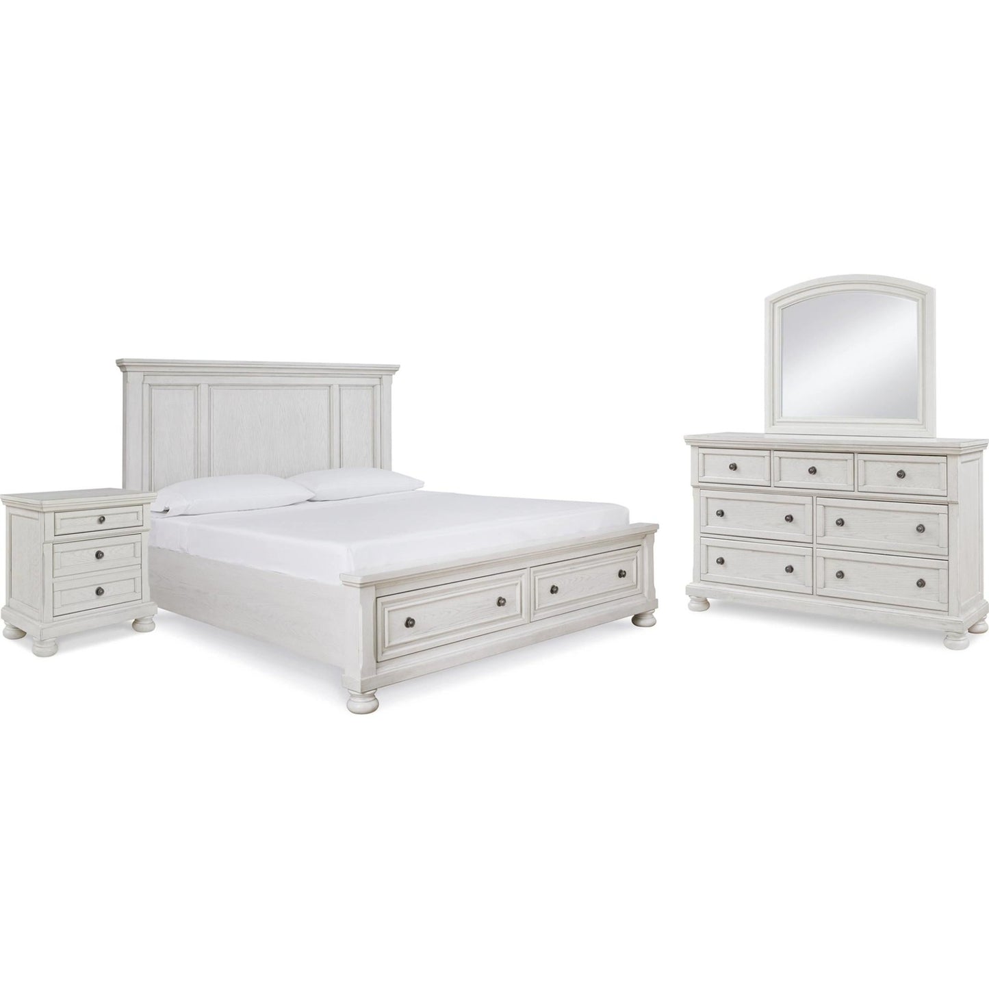 Signature Design by Ashley Robbinsdale B742B28 6 pc Queen Panel Bedroom Set - American Furniture of Slidell