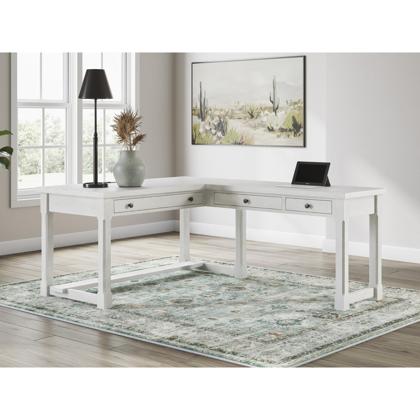 Signature Design by Ashley Robbinsdale H742H1 L - Shaped Home Office Desk - American Furniture of Slidell