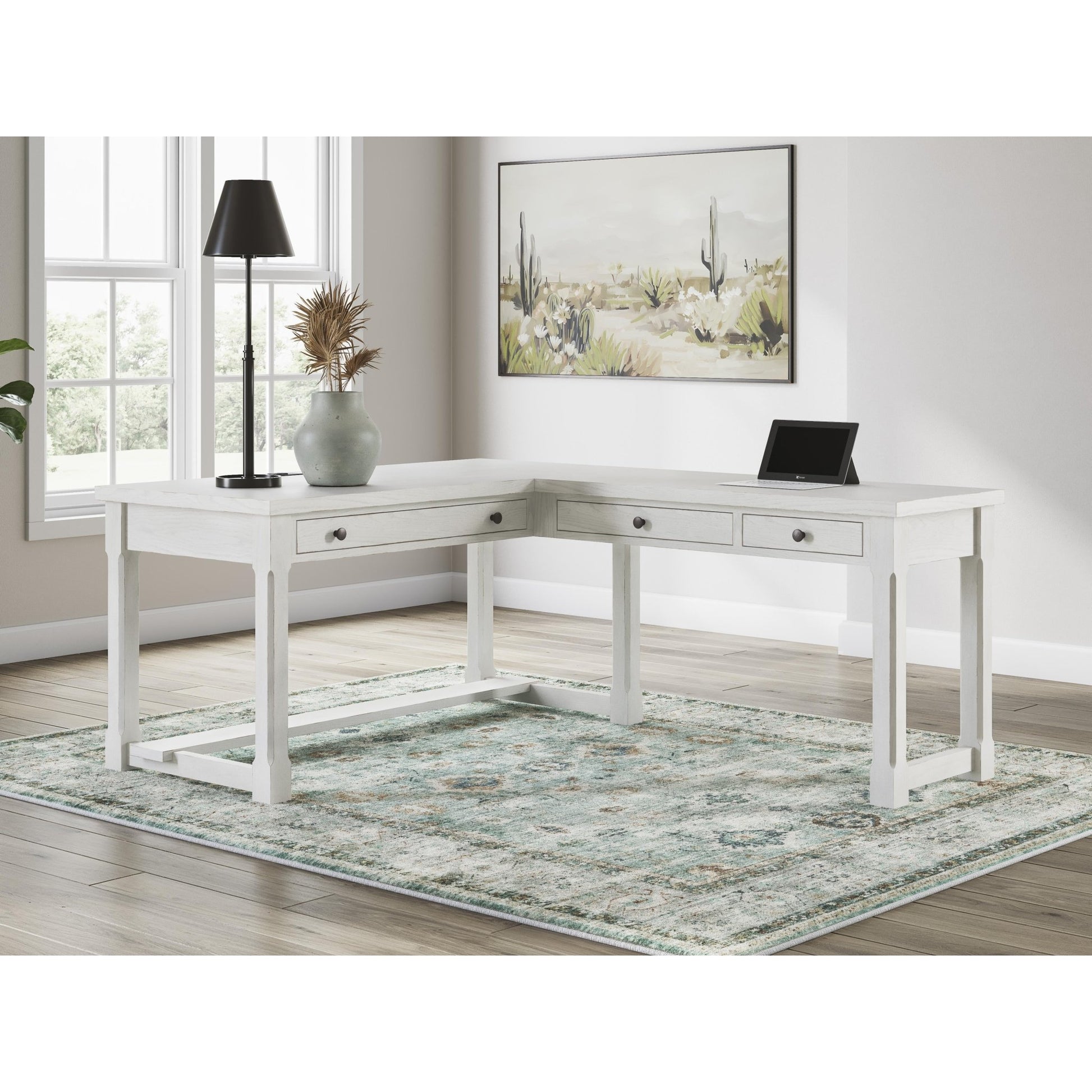 Signature Design by Ashley Robbinsdale H742H1 L - Shaped Home Office Desk - American Furniture of Slidell