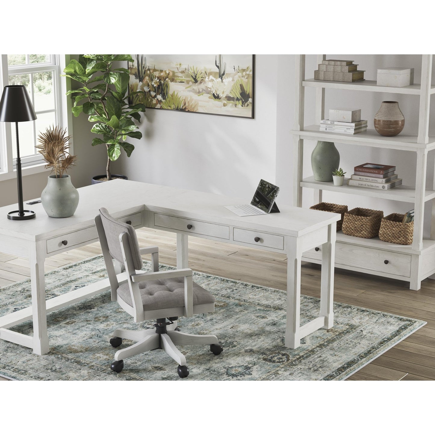 Signature Design by Ashley Robbinsdale H742H1 L - Shaped Home Office Desk - American Furniture of Slidell