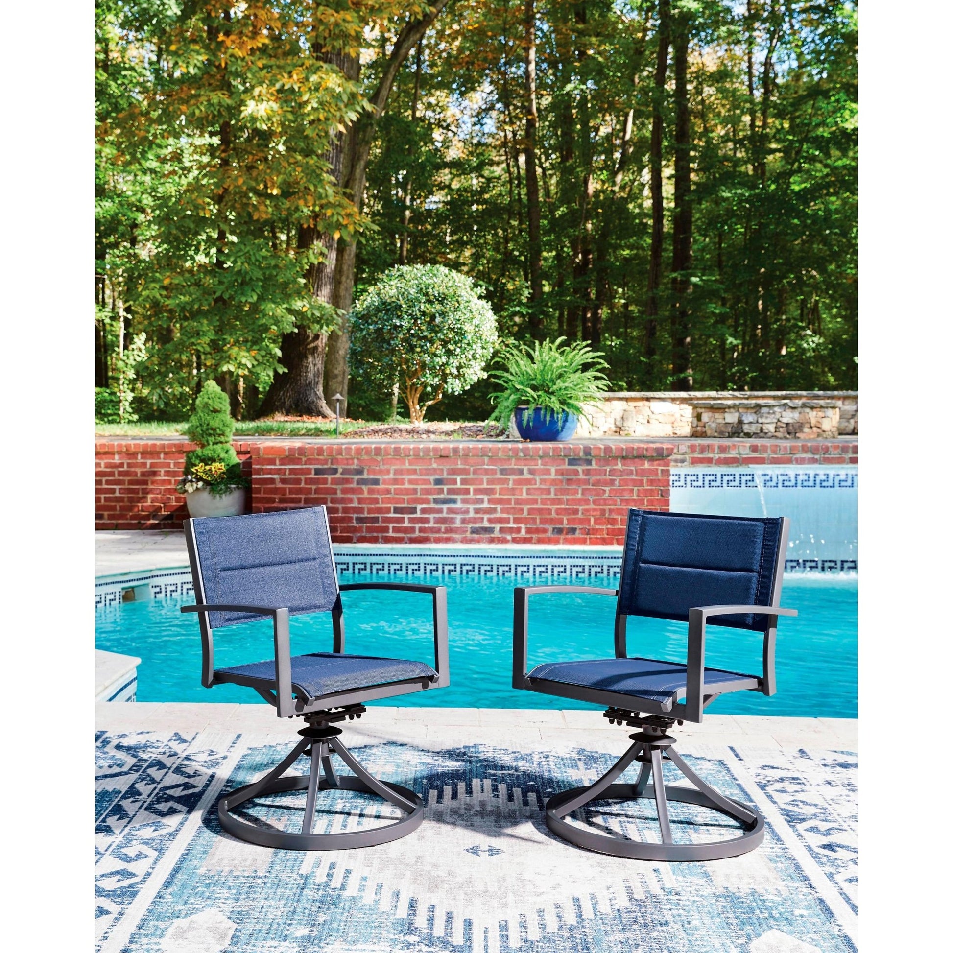 Signature Design by Ashley Rocky Creek PCP326 - 602A Sling Swivel Chair - American Furniture of Slidell