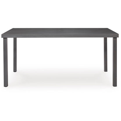 Signature Design by Ashley Rocky Creek PCP326 - 615 Square Dining Table with Umbrella Option - American Furniture of Slidell
