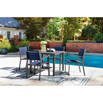 Signature Design by Ashley Rocky Creek PCP326 - 615 Square Dining Table with Umbrella Option - American Furniture of Slidell