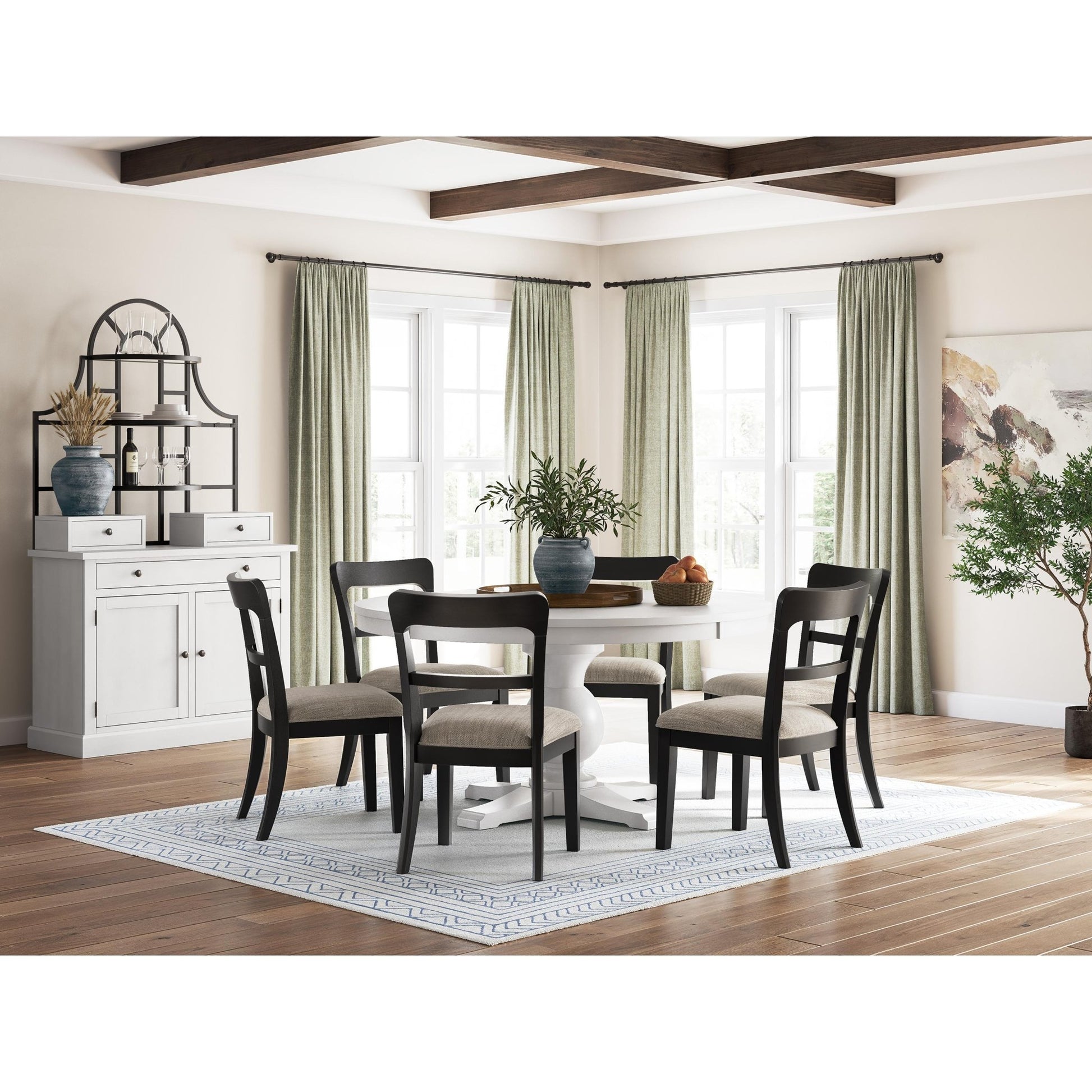 Signature Design by Ashley Round Greddinton Dining Table with Pedestal Base PCD824 - 50B/PCD824 - 50T - American Furniture of Slidell