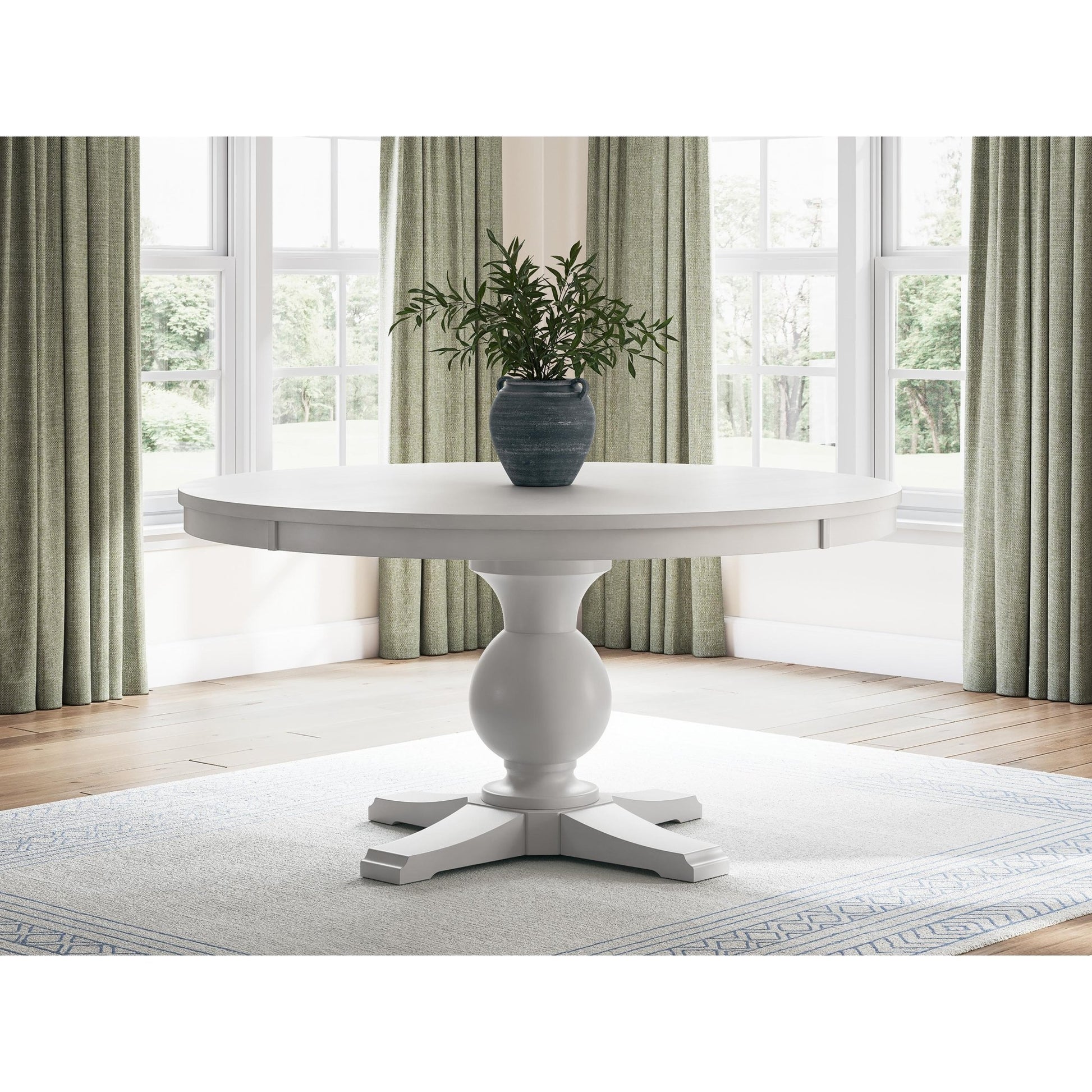 Signature Design by Ashley Round Greddinton Dining Table with Pedestal Base PCD824 - 50B/PCD824 - 50T - American Furniture of Slidell