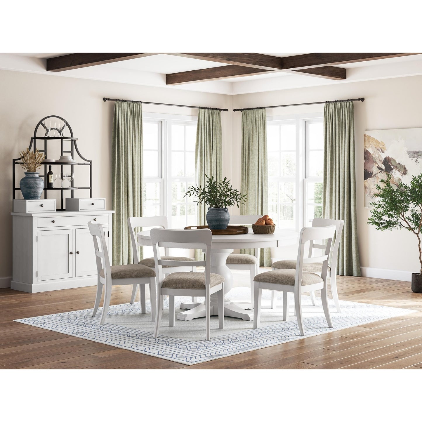 Signature Design by Ashley Round Greddinton Dining Table with Pedestal Base PCD824 - 50B/PCD824 - 50T - American Furniture of Slidell