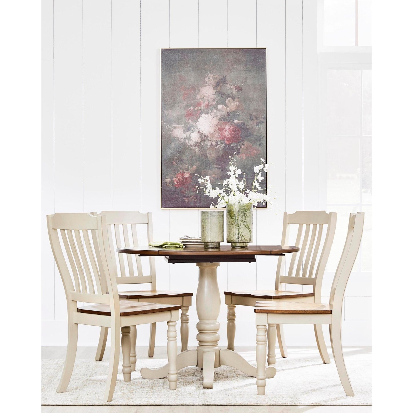 Signature Design by Ashley Round Wirloni Dining Table with Pedestal Base PCD616 - 15 - American Furniture of Slidell