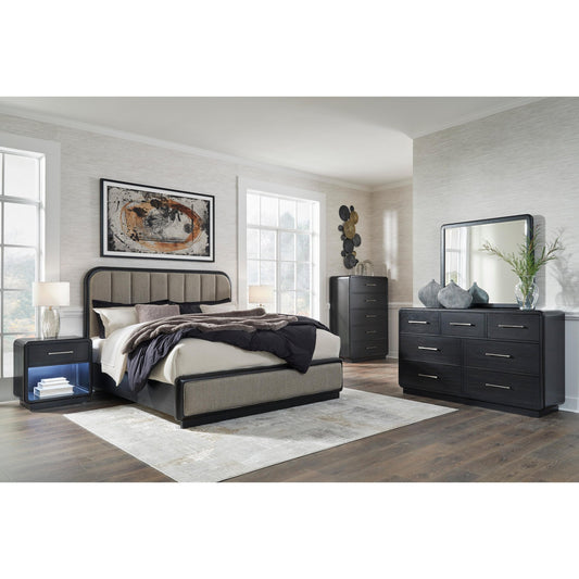 Signature Design by Ashley Rowanbeck B821 7 pc California King Panel Bedroom Set - American Furniture of Slidell