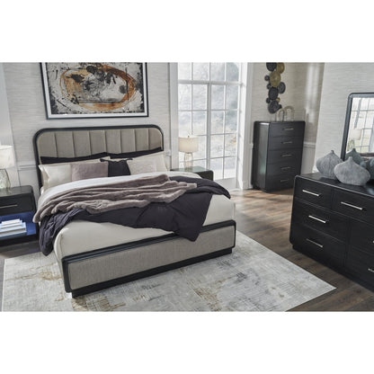 Signature Design by Ashley Rowanbeck B821B5 California King Upholstered Panel Bed - American Furniture of Slidell
