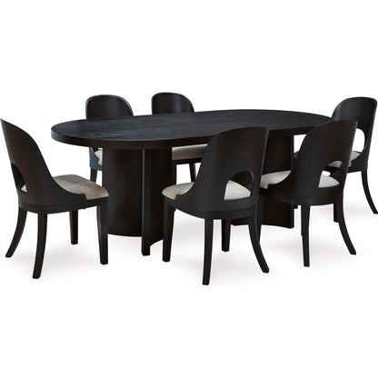 Signature Design by Ashley Rowanbeck D821D4 7 pc Dining Set - American Furniture of Slidell
