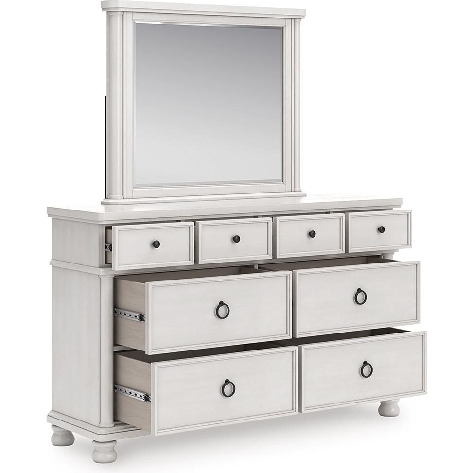 Signature Design by Ashley Rowlenstown PCB823B1 Dresser and Mirror - American Furniture of Slidell