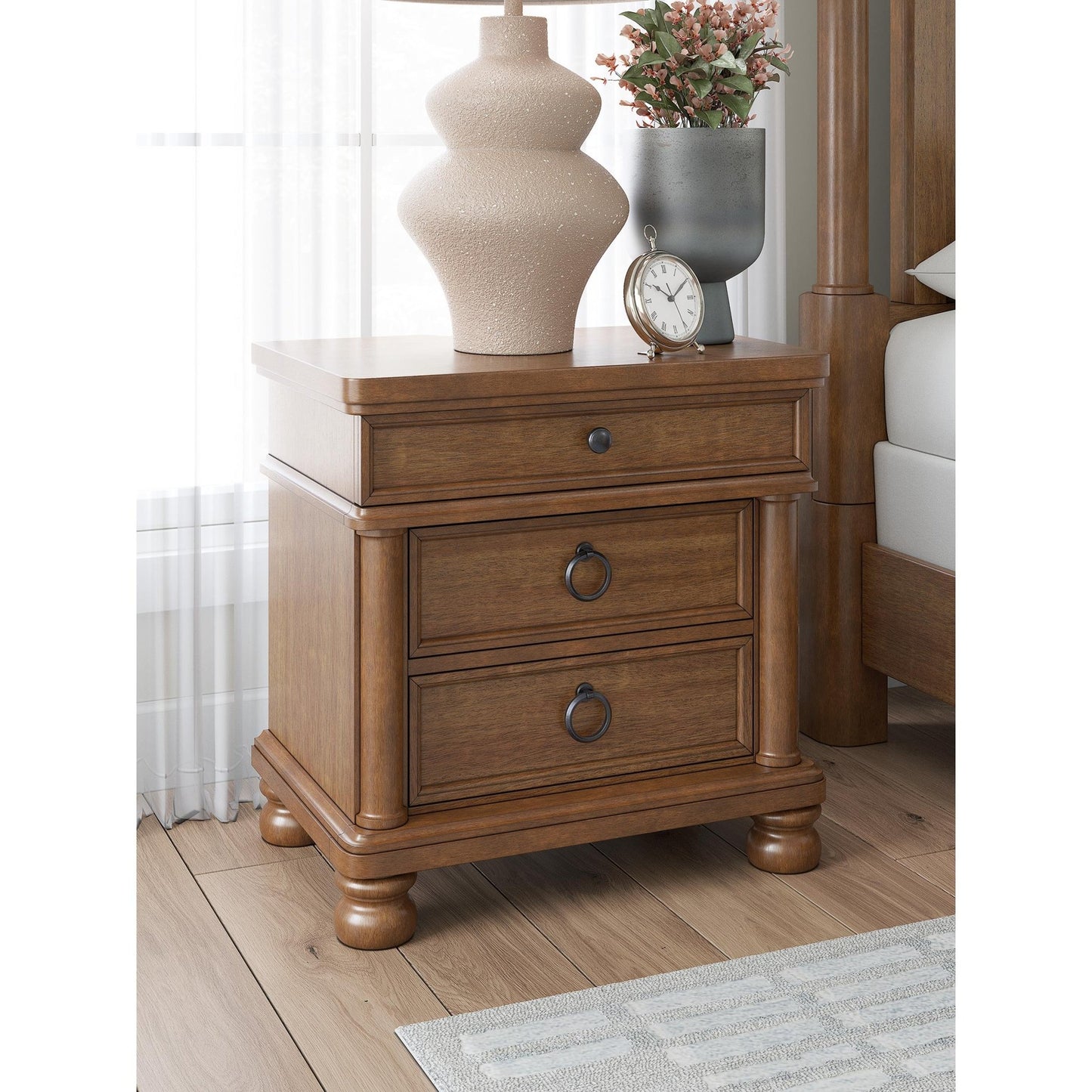 Signature Design by Ashley Rowlenstown PCB824 - 93 Three Drawer Night Stand - American Furniture of Slidell