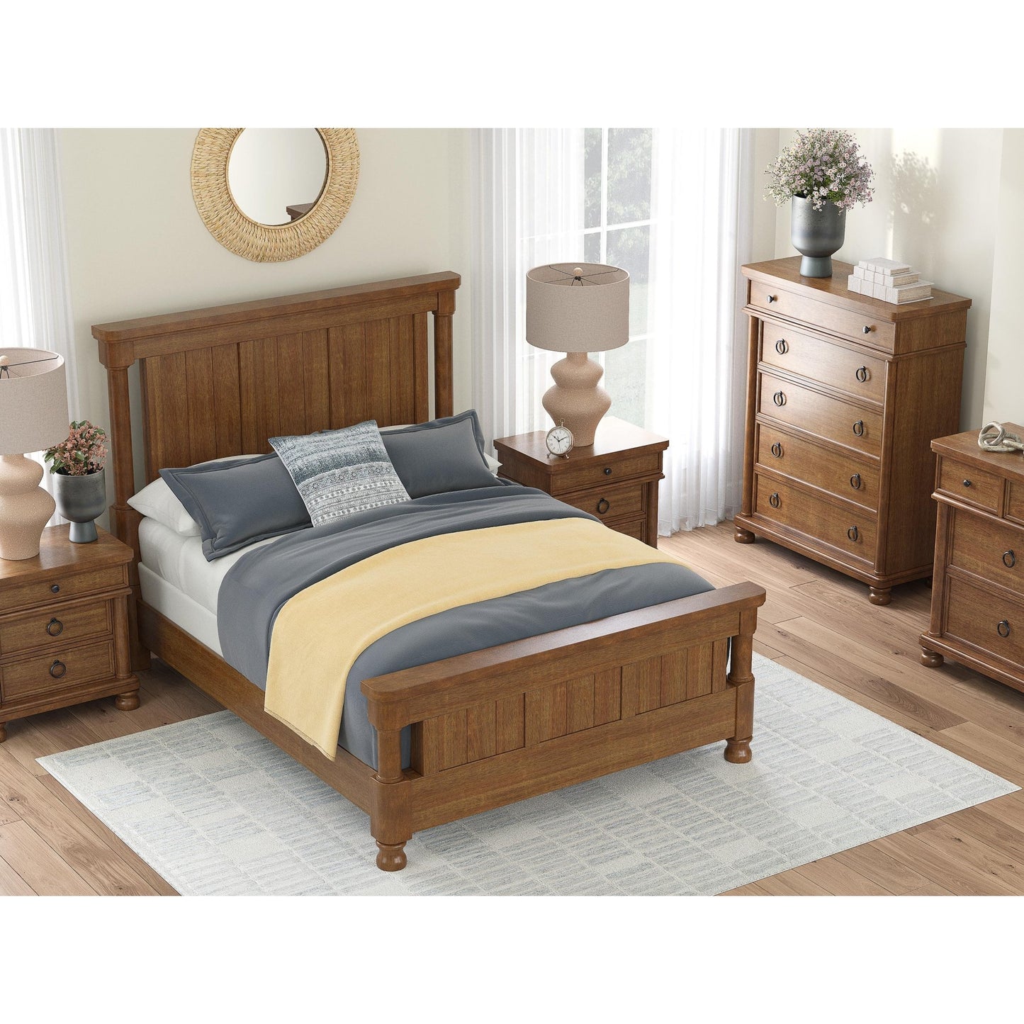 Signature Design by Ashley Rowlenstown PCB824 - 93 Three Drawer Night Stand - American Furniture of Slidell