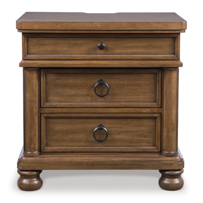 Signature Design by Ashley Rowlenstown PCB824 - 93 Three Drawer Night Stand - American Furniture of Slidell