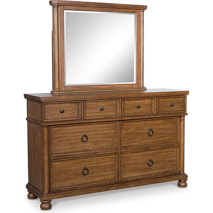 Signature Design by Ashley Rowlenstown PCB824B1 Dresser and Mirror - American Furniture of Slidell