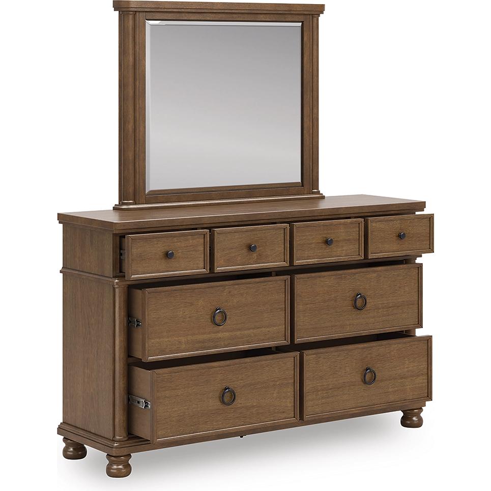 Signature Design by Ashley Rowlenstown PCB824B1 Dresser and Mirror - American Furniture of Slidell