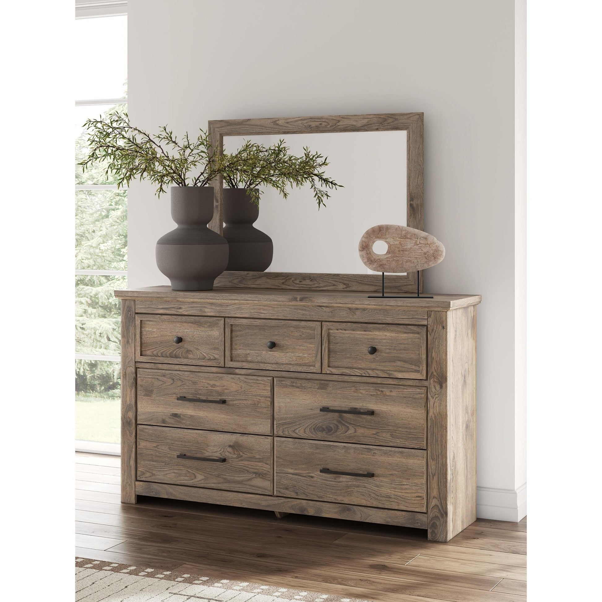 Signature Design by Ashley Rusticott PCB2260 8 pc King Panel Bedroom Set - American Furniture of Slidell