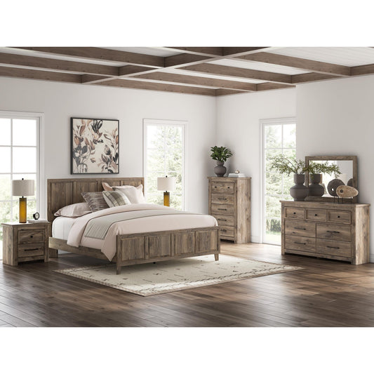 Signature Design by Ashley Rusticott PCB2260 8 pc King Panel Bedroom Set - American Furniture of Slidell