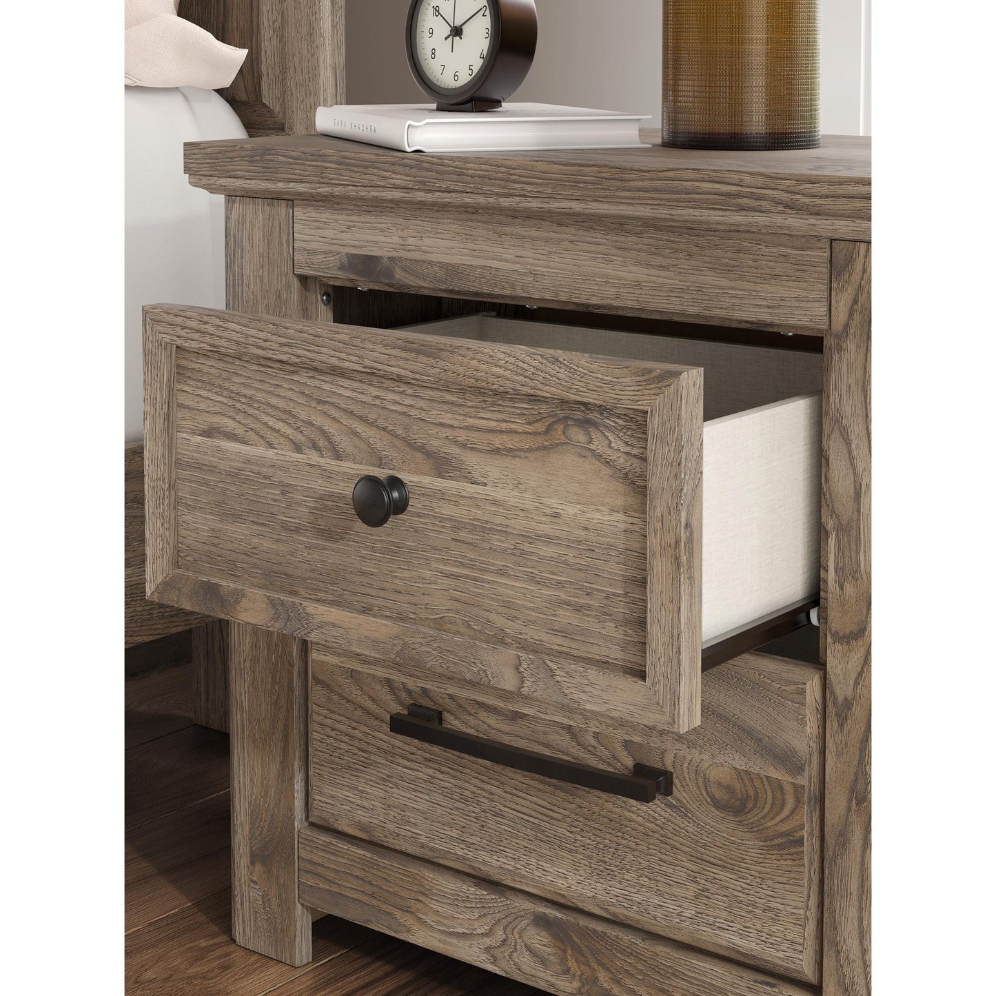 Signature Design by Ashley Rusticott PCB2260 - 92 Two Drawer Night Stand - American Furniture of Slidell