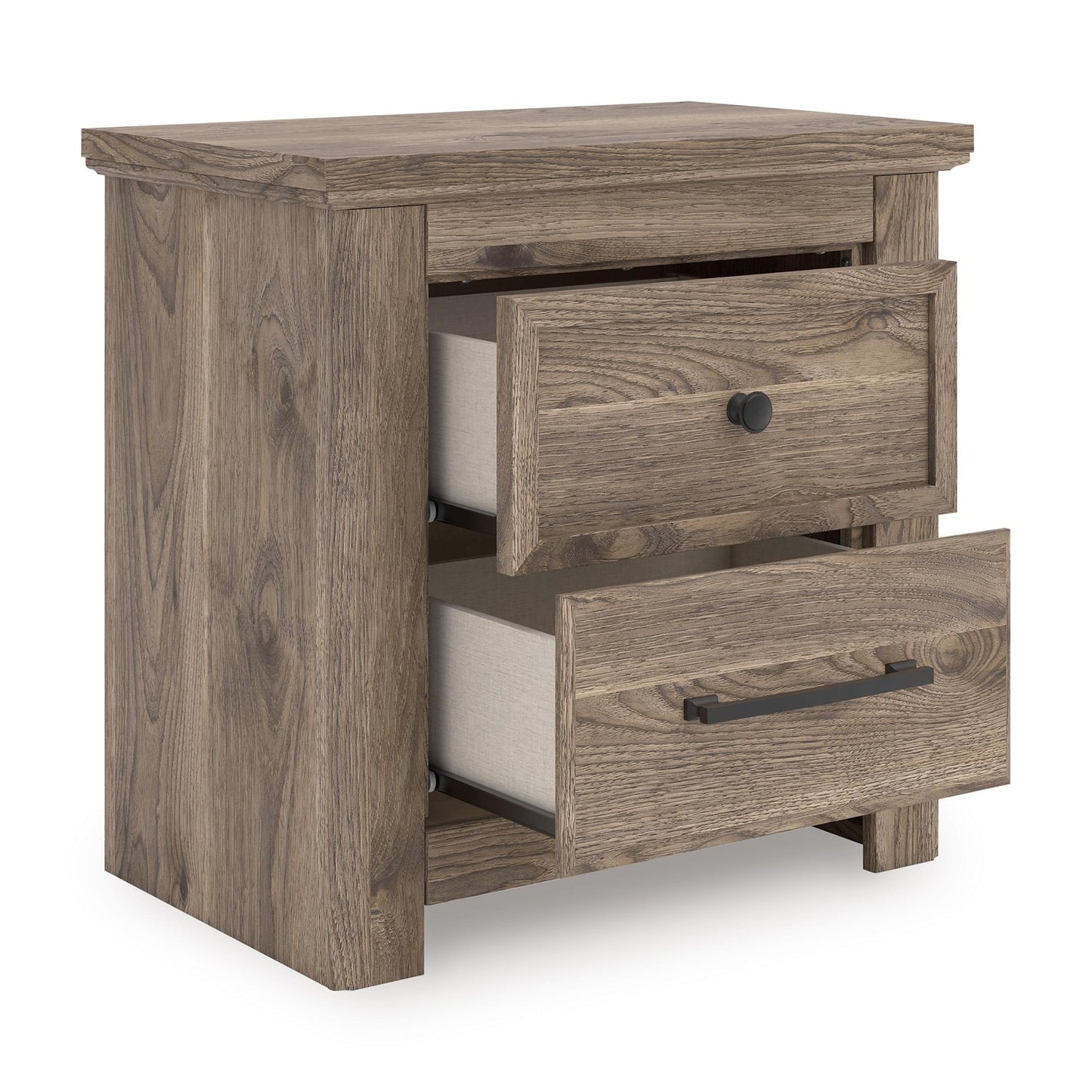 Signature Design by Ashley Rusticott PCB2260 - 92 Two Drawer Night Stand - American Furniture of Slidell