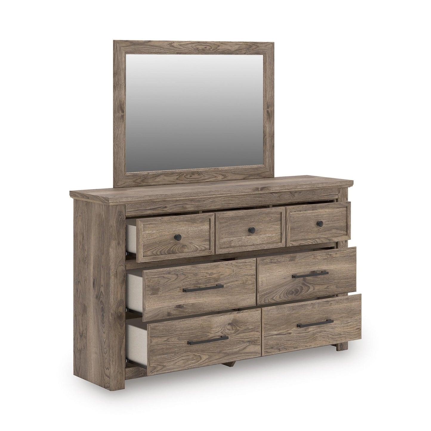 Signature Design by Ashley Rusticott PCB2260B1 Dresser and Mirror - American Furniture of Slidell