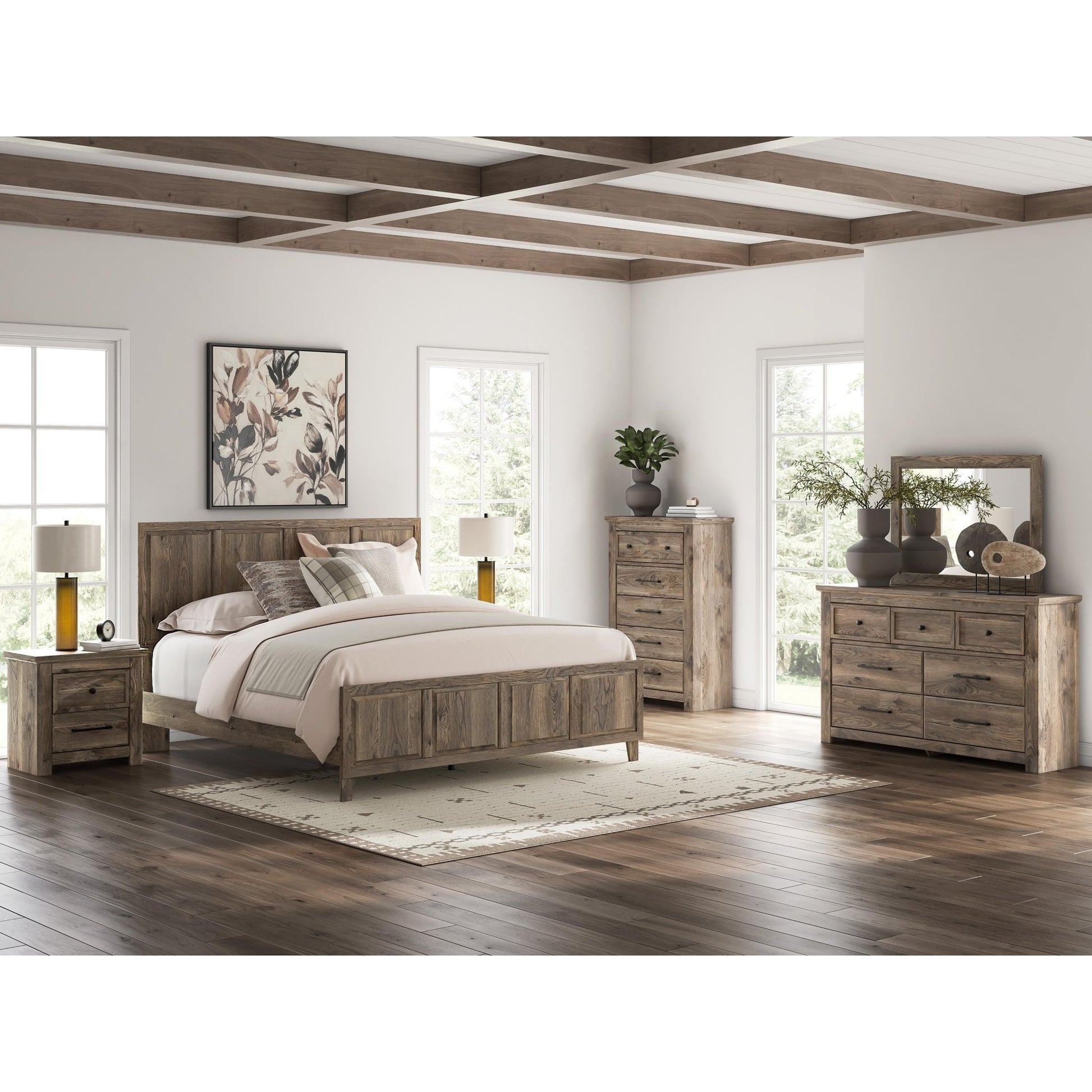 Signature Design by Ashley Rusticott PCB2260B1 Dresser and Mirror - American Furniture of Slidell