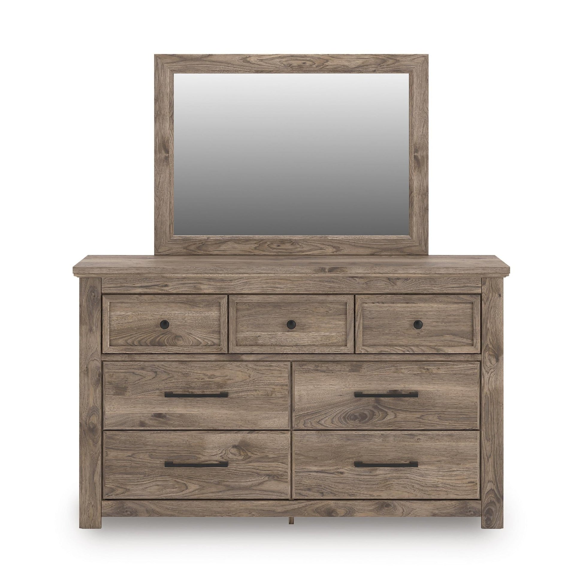 Signature Design by Ashley Rusticott PCB2260B1 Dresser and Mirror - American Furniture of Slidell