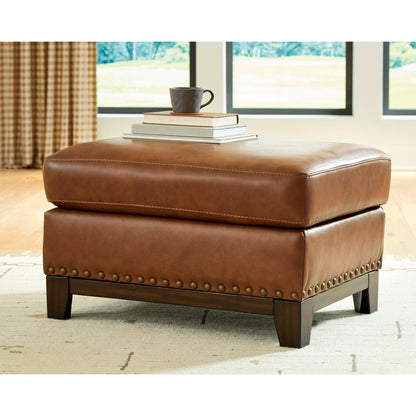 Signature Design by Ashley Saonara Leather Match Ottoman PC7310914 - American Furniture of Slidell