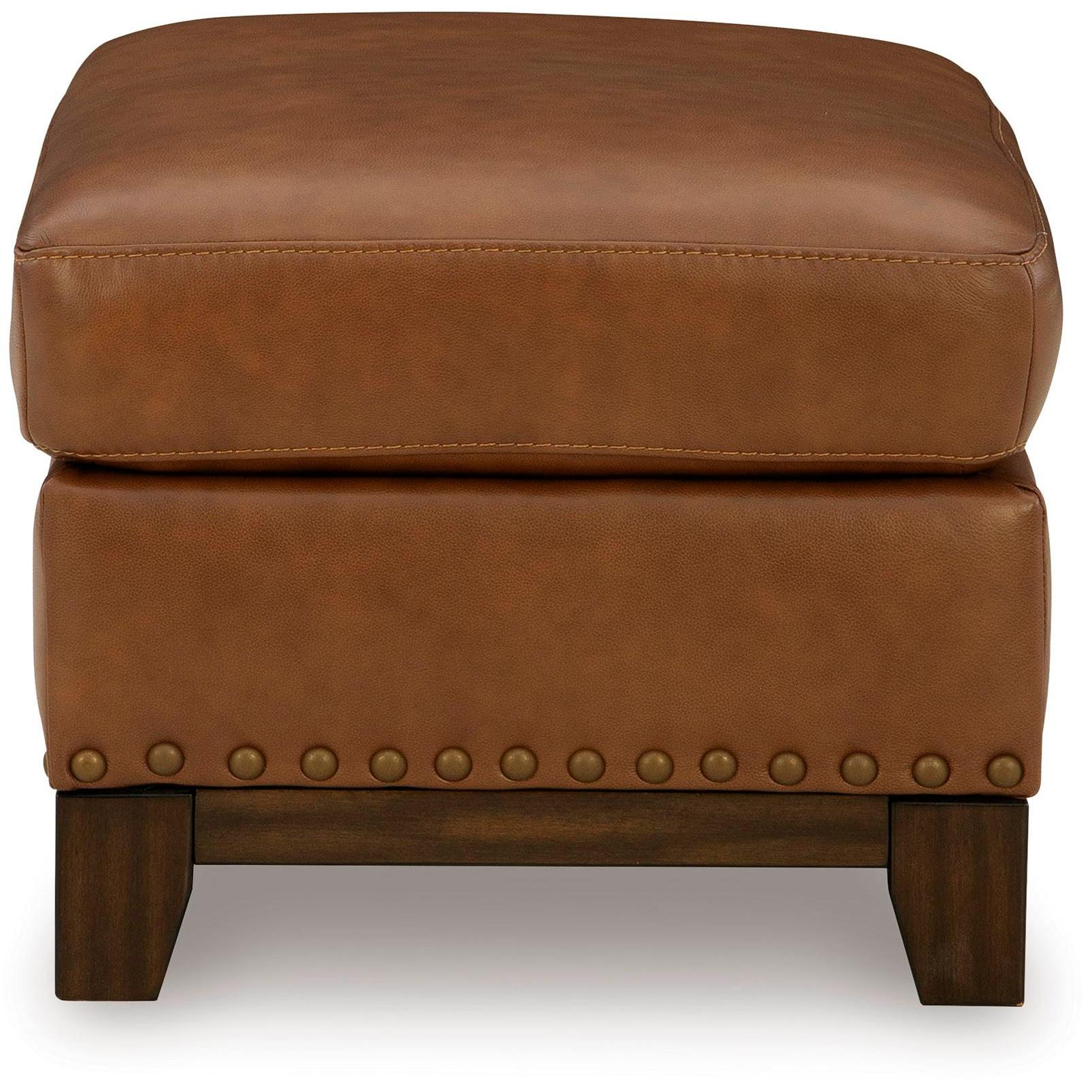 Signature Design by Ashley Saonara Leather Match Ottoman PC7310914 - American Furniture of Slidell