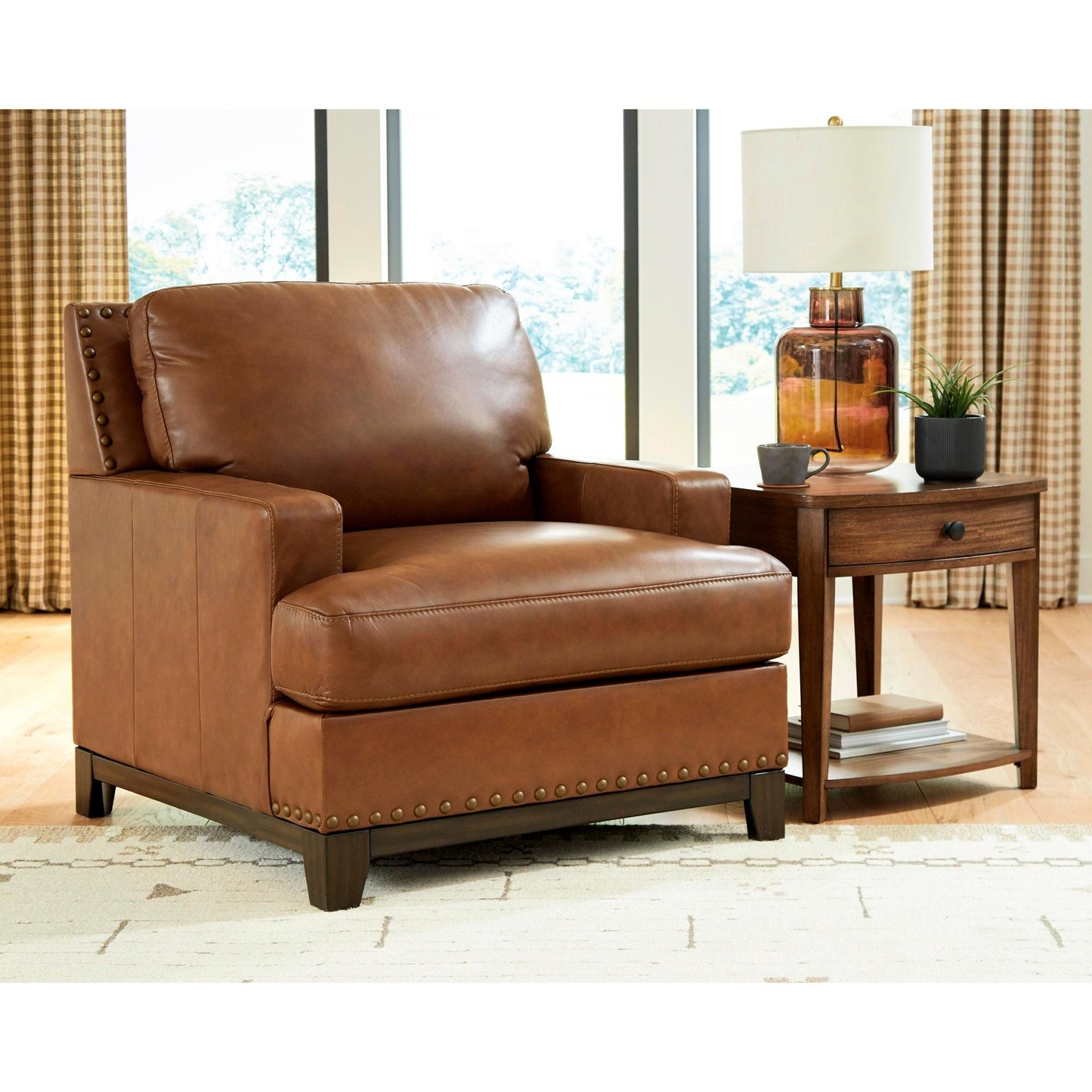 Signature Design by Ashley Saonara Stationary Leather Match Chair PC7310920 - American Furniture of Slidell