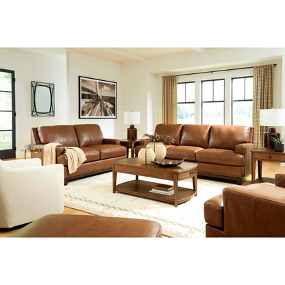 Signature Design by Ashley Saonara Stationary Leather Match Loveseat PC7310935 - American Furniture of Slidell