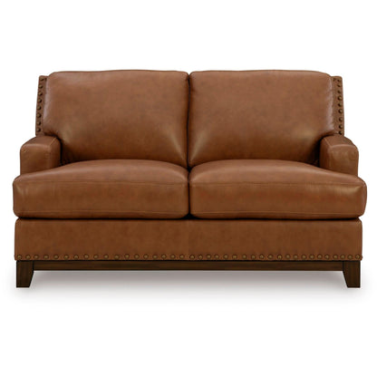 Signature Design by Ashley Saonara Stationary Leather Match Loveseat PC7310935 - American Furniture of Slidell