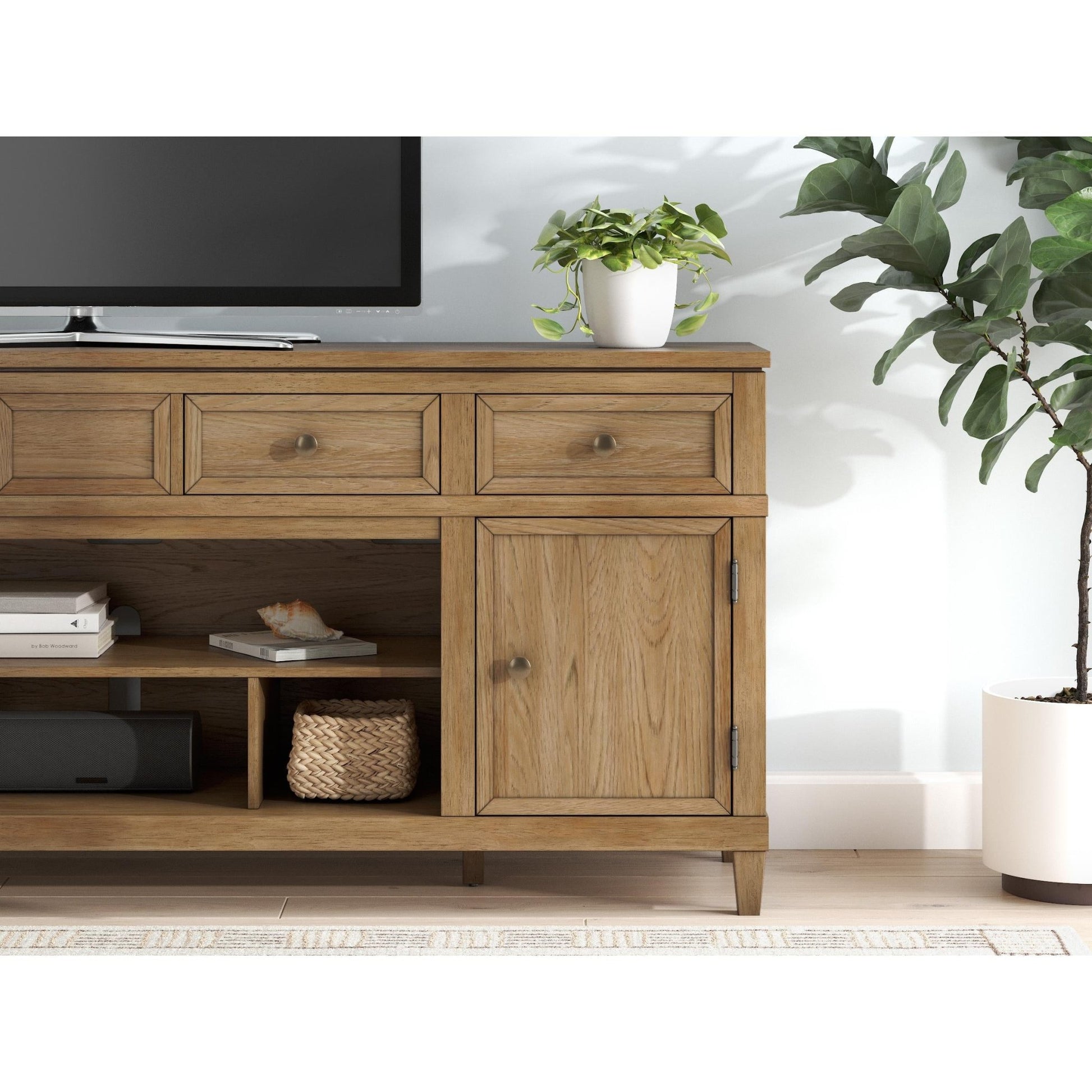 Signature Design by Ashley Sharlance W655 - 68 XL TV Stand with Fireplace Option - American Furniture of Slidell