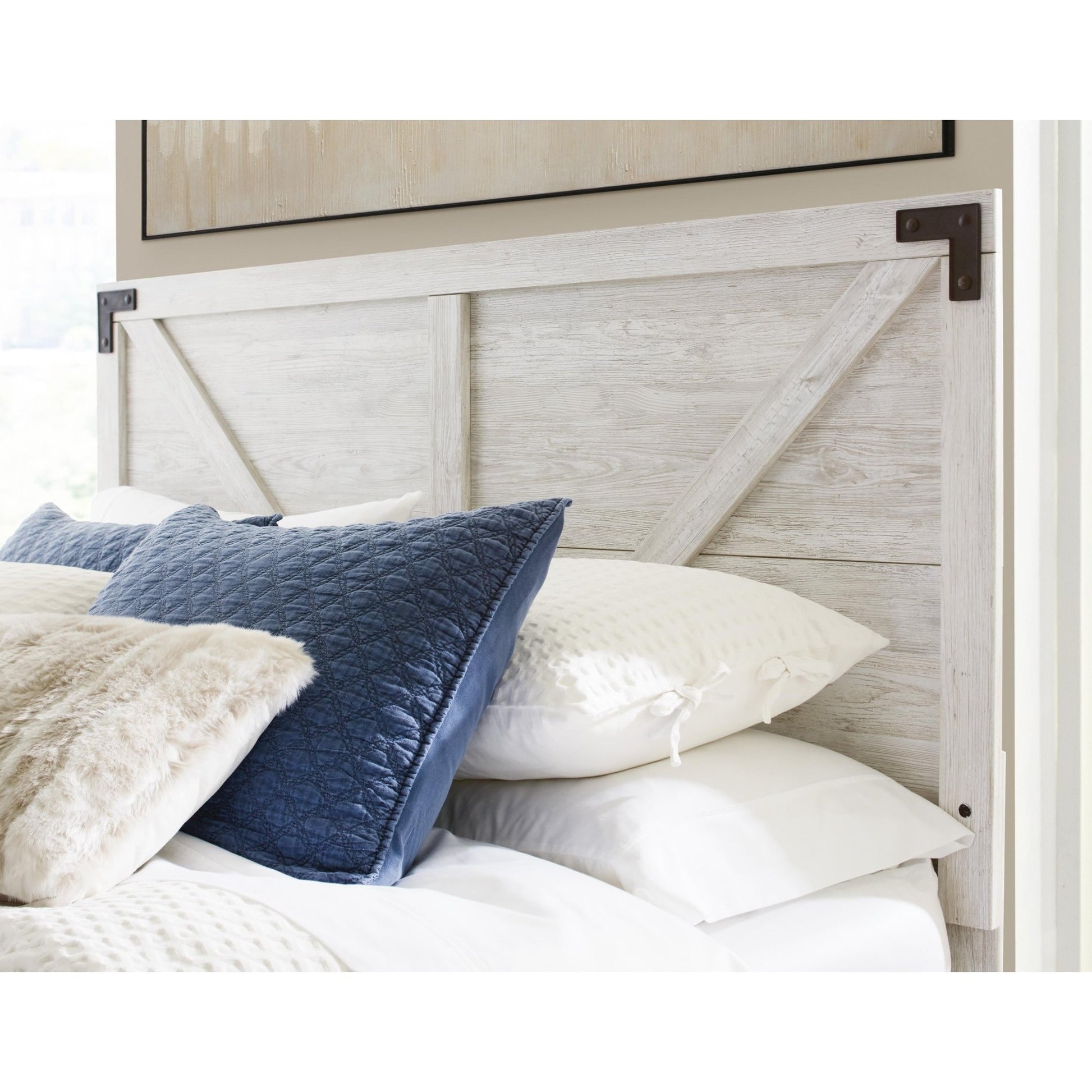 Signature Design by Ashley Shawburn EB4121 - 156 Full Crossbuck Panel Headboard - American Furniture of Slidell