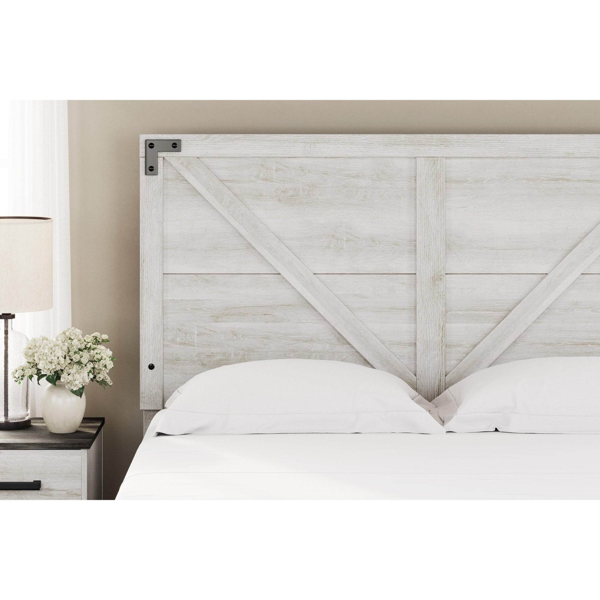 Signature Design by Ashley Shawburn EB4121 - 157 Queen Crossbuck Panel Headboard - American Furniture of Slidell